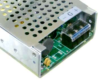 48VDC to 24VDC dc to dc converter input terminals