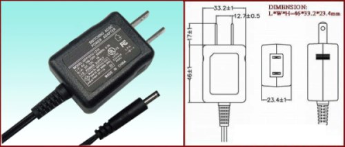 24 volt, 12 watt low voltage switching power supply, 0.5 amps maximum 24 volt 750 mA wall-wart power supply