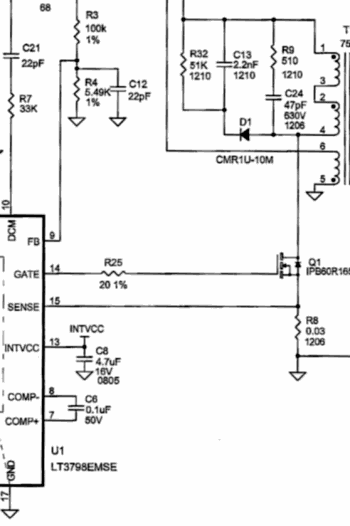 circuit showing the use of a sense resistor
