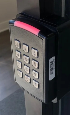 completed keypad mount